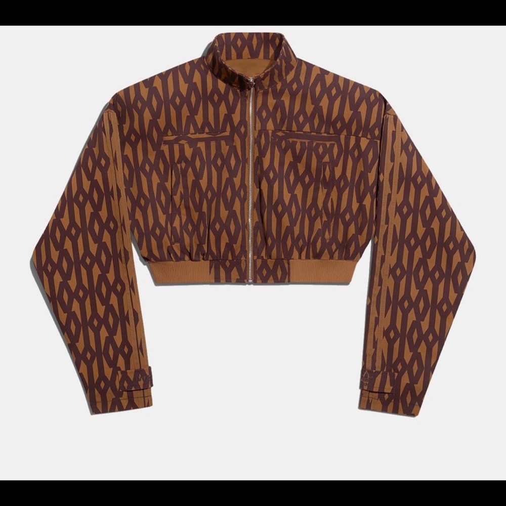 IVY PARK CROP MONOGRAM TRACK JACKET